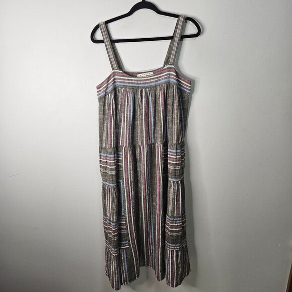 Xirena Dylan Freedom Stripe Maxi Dress Sz M Loose Fit - Picture 2 of 8